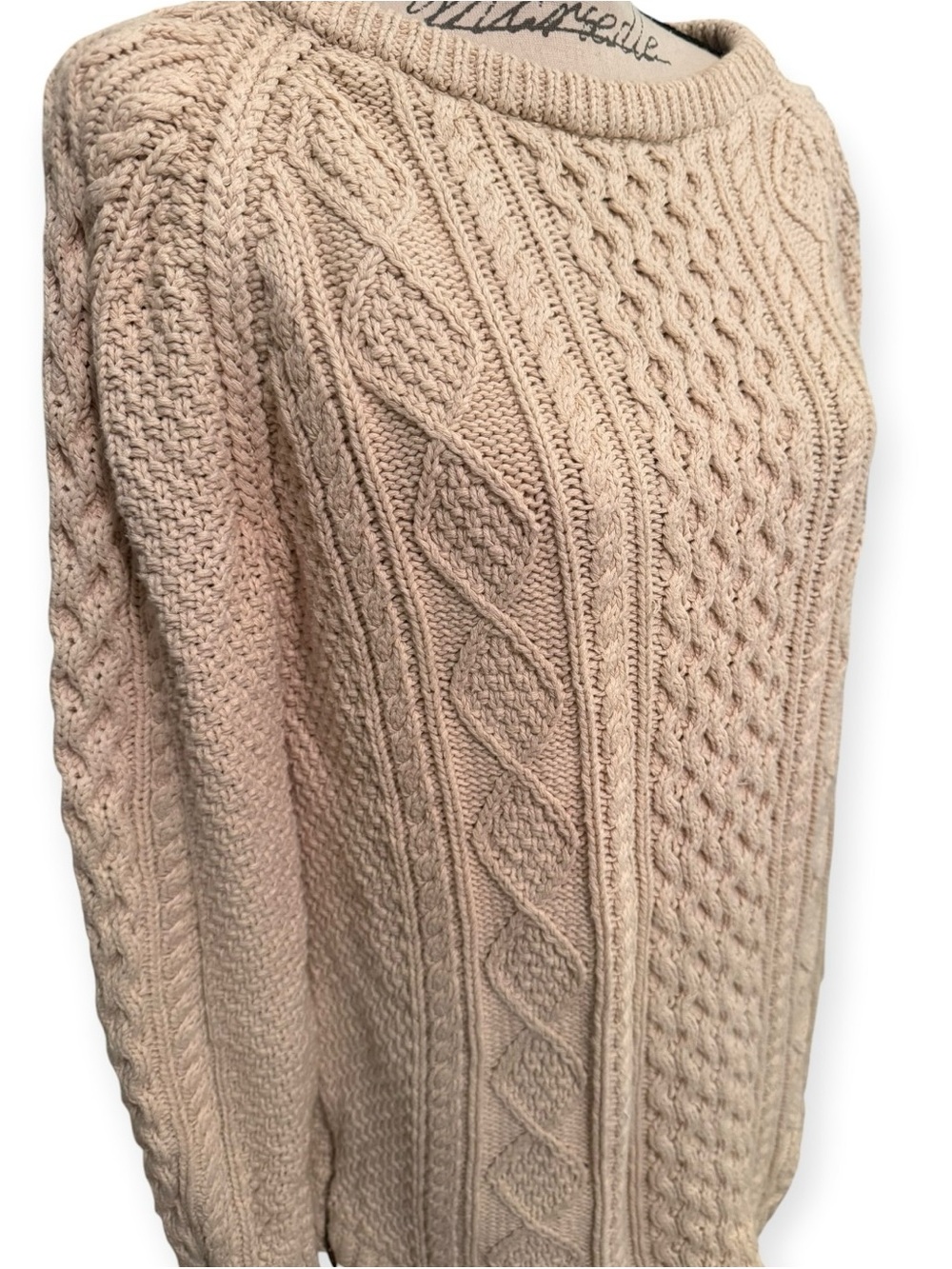LL Bean Signature Cable Knit Crewneck Sweater - Picture 2 of 11